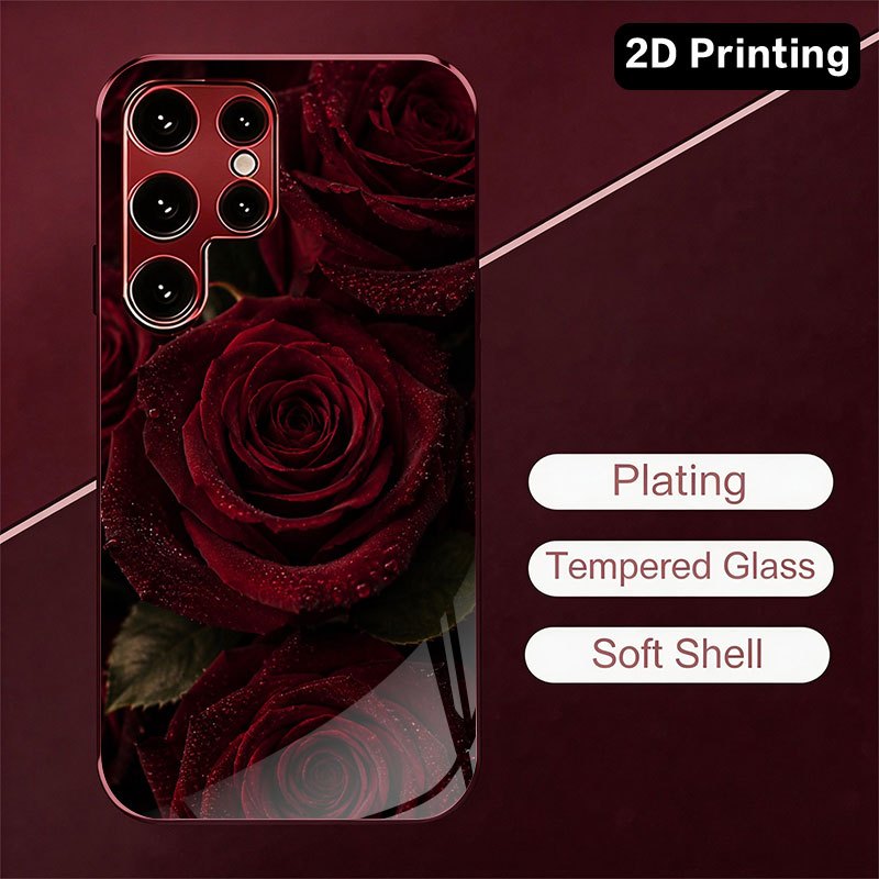 Samsung Galaxy S24 - Casing ponsel berbahan kaca dengan motif