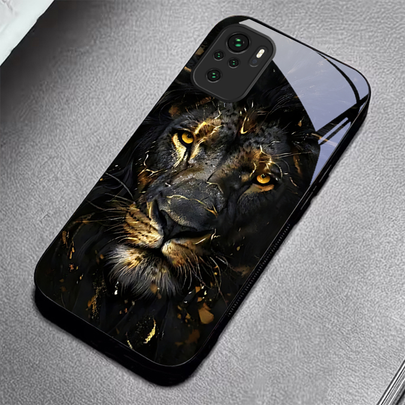 Casing Ponsel Kaca Hitam Emas  - Xiaomi Redmi Note 13 ulasan dan harga
