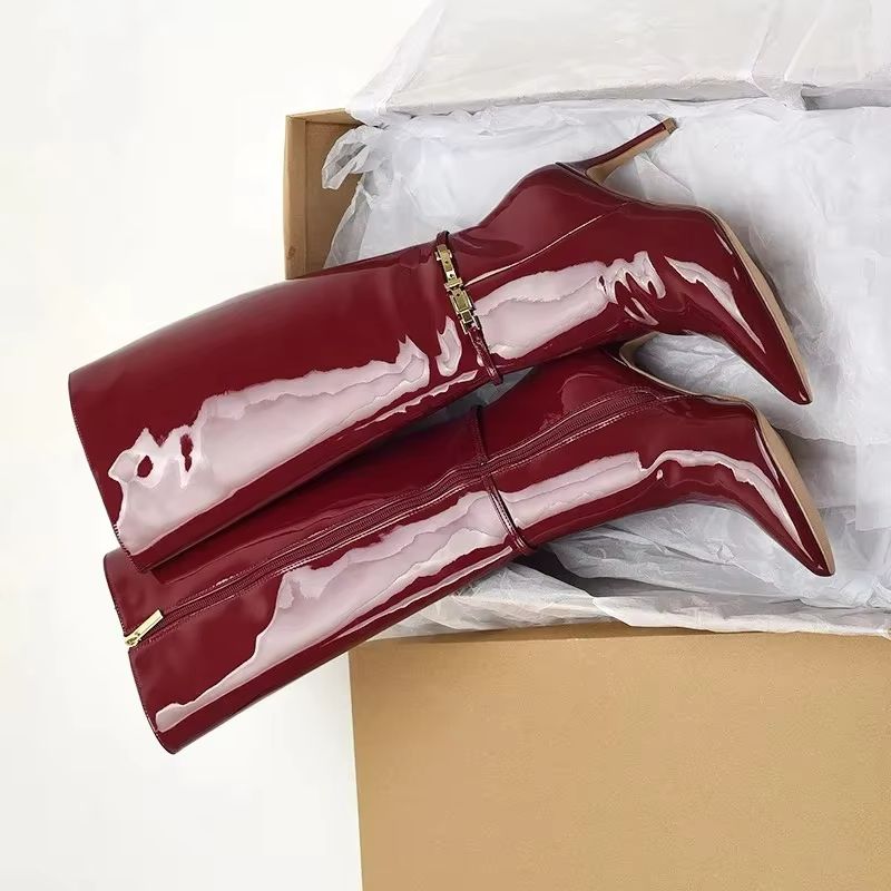 Sepatu Bot Tinggi Wanita Model - Leather Classic Strap ulasan dan harga