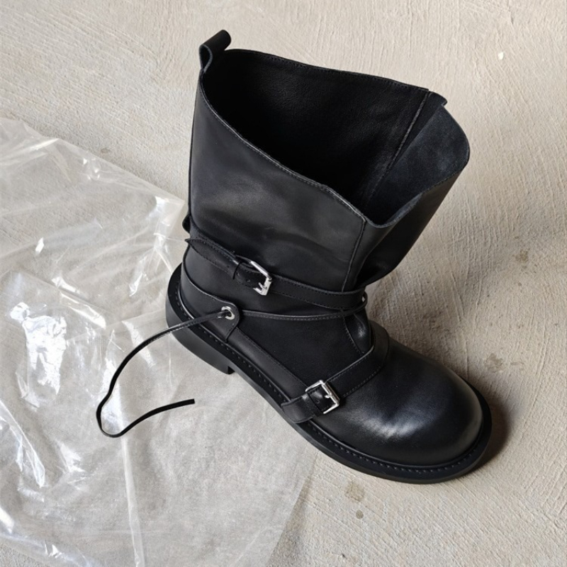 Sepatu Bot Retro Setengah Beti - Leather Classic Strap ulasan dan harga